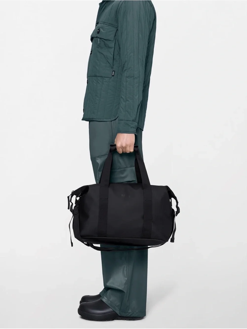 RAINS Black Weekend Duffel Bag SMALL